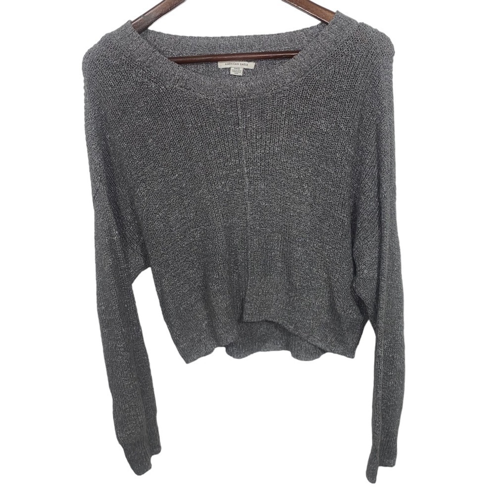 American Eagle Grey Cozy Knit Sweater